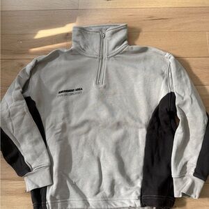 Zara Kids Two-Tone Quarter-Zip Sweatshirt